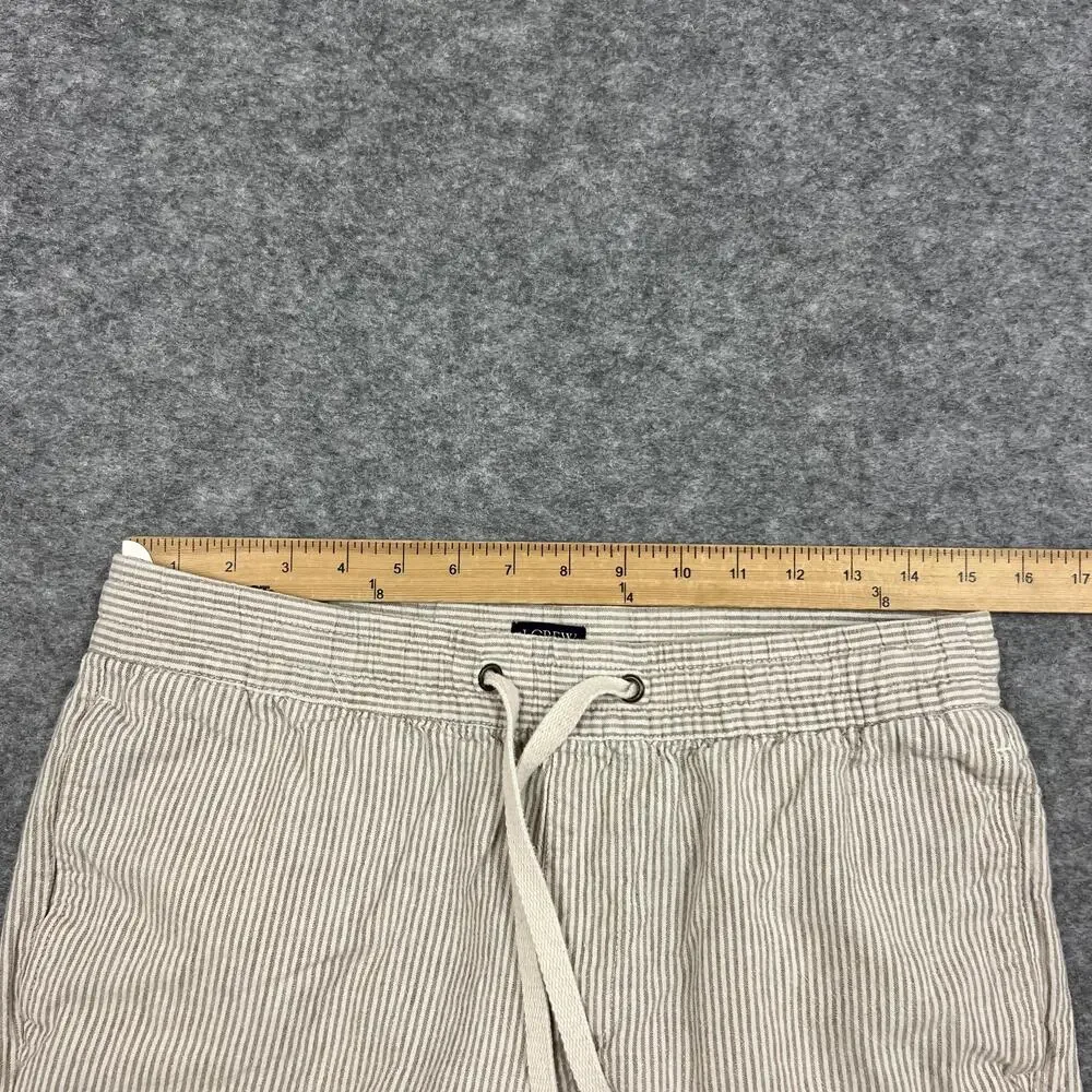 J CREW Pants Mens 32x30 Beige Driggs Jogger Linen Cotton Striped Fits30x28